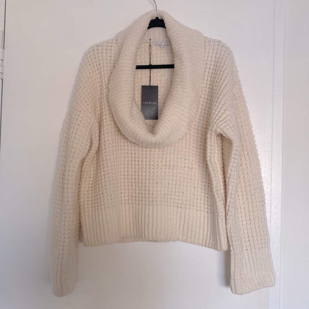Halston White Sweater